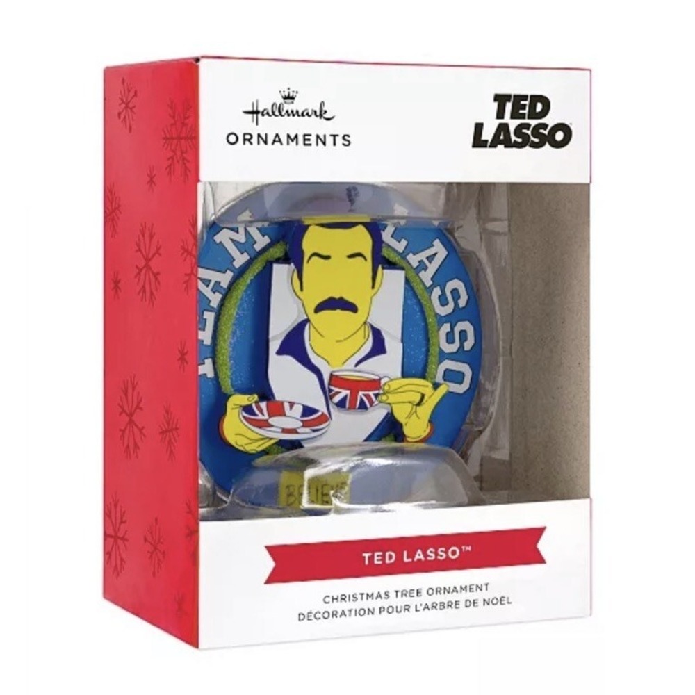 NEW IN BOX Hallmark Team‎ Lasso Ted Lasso "Believe" Christmas Tree Ornament 2023